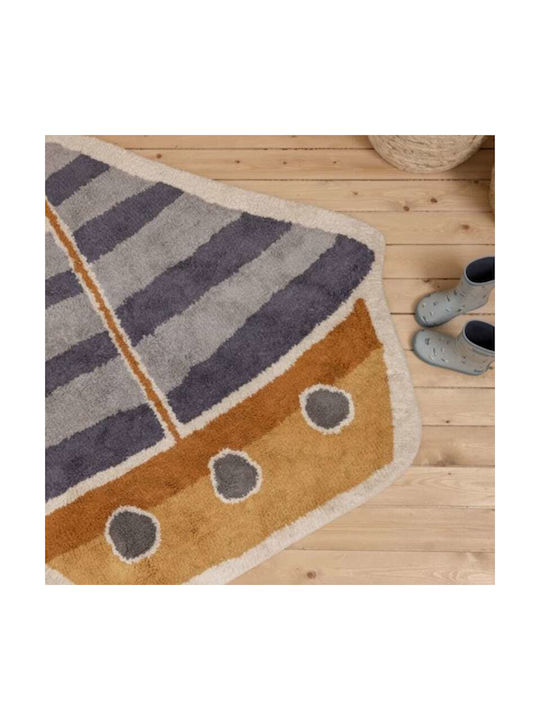 Little Dutch Boat Kids Rug Cotton Blue 105x120cm