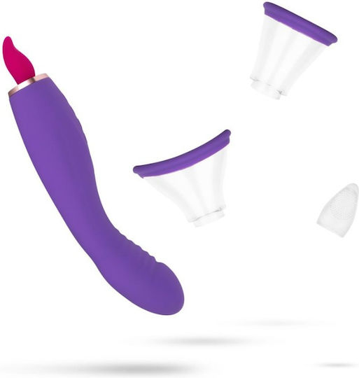 Easytoys Pleasure Pump With G-Spot Vibrator Mini Δονητής G-Spot 6cm Purple