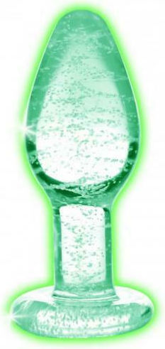 XR Glow-in-the-Dark Glass Πρωκτική Σφήνα Large Πράσινη