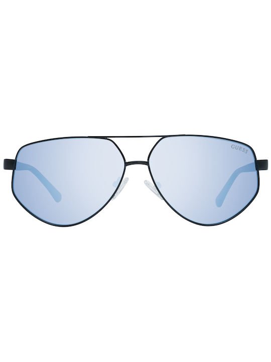 Guess Women's Sunglasses with Black Metal Frame and Light Blue Lens GF5076 01X