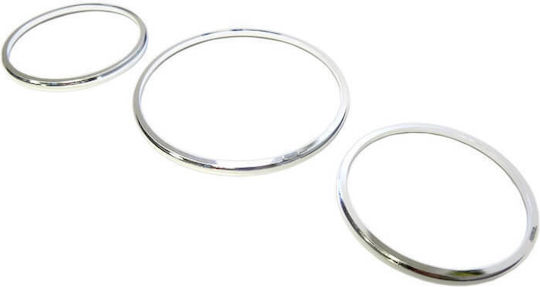 Carner Car Instrument Panel Decoration Dashboard Rings for Mercedes-Benz C-Class W202 1993-1995 Chrome in Silver Color 0004115