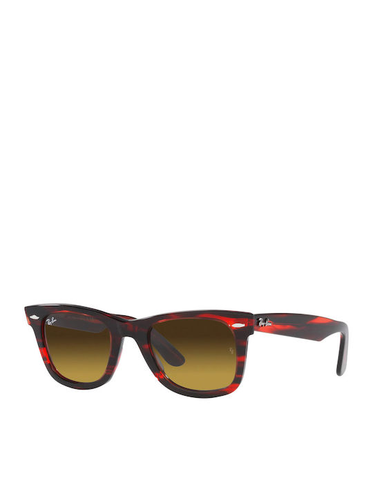 Ray Ban Wayfarer Red Sunglasses with Horn-Rimmed Frame