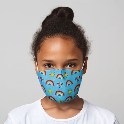 Puckator Reusable Face Covering Small 4-12 Ετών Rainbow 1τμχ