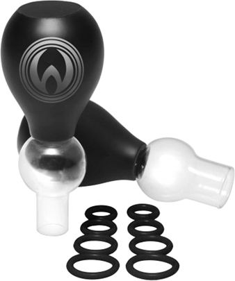 XR Master Series Nipple Amplifier Enlargement Bulbs O-Rings Αναρροφητής Θηλών Μαύρος