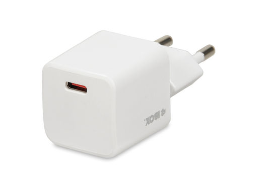 iBox Φορτιστής Χωρίς Καλώδιο με Θύρα USB-C 30W Power Delivery Λευκός (C-38)