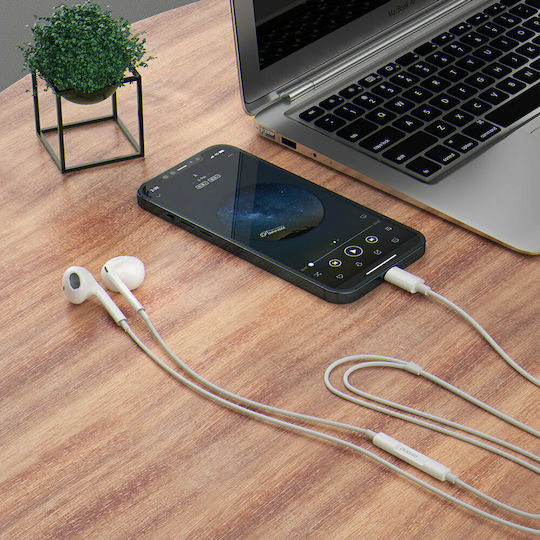 Dudao X14 Pro Earbuds Handsfree με Βύσμα 3.5mm Λευκό