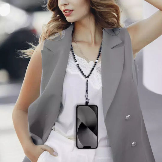 Borofone Crystal Diamond Neck Strap for Mobile Black