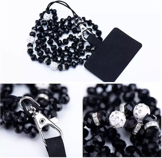 Borofone Crystal Diamond Neck Strap for Mobile Black