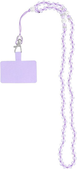 Blue Star Crystal Diamond Neck Strap for Mobile Purple