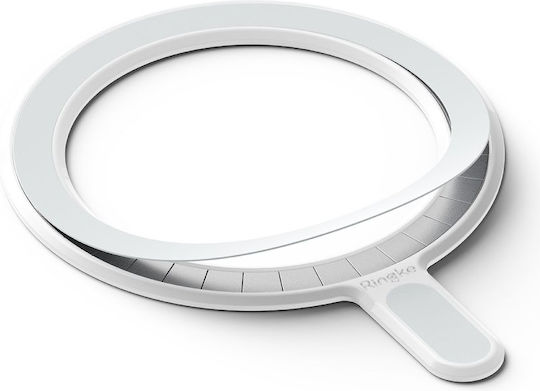 Ringke MagSafe Ring Universal Magnetic Plate με Οδηγό Ευθυγράμμισης Λευκό