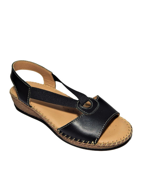 Women's Leather Platform Shoes Total Black