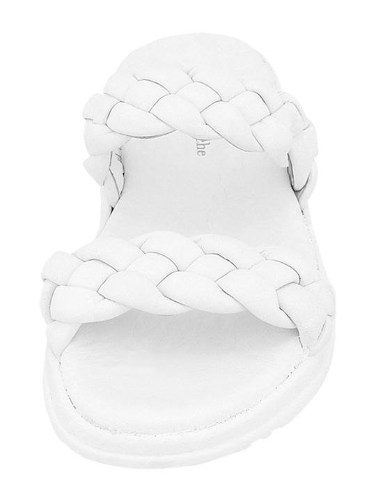 Dottern Leder Herrensandalen in Weiß Farbe
