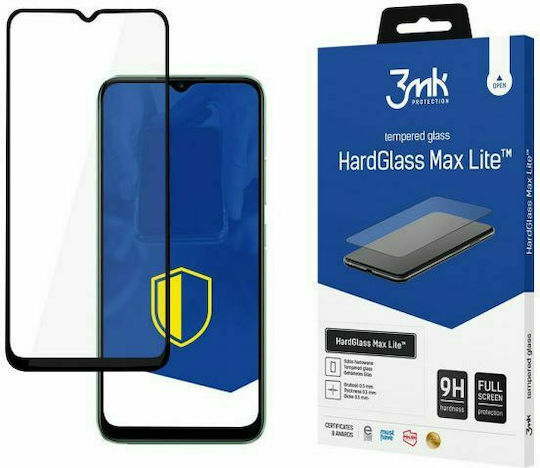 3MK HardGlass Max Lite Vollflächig gehärtetes Glas Schwarz (Realme C11)