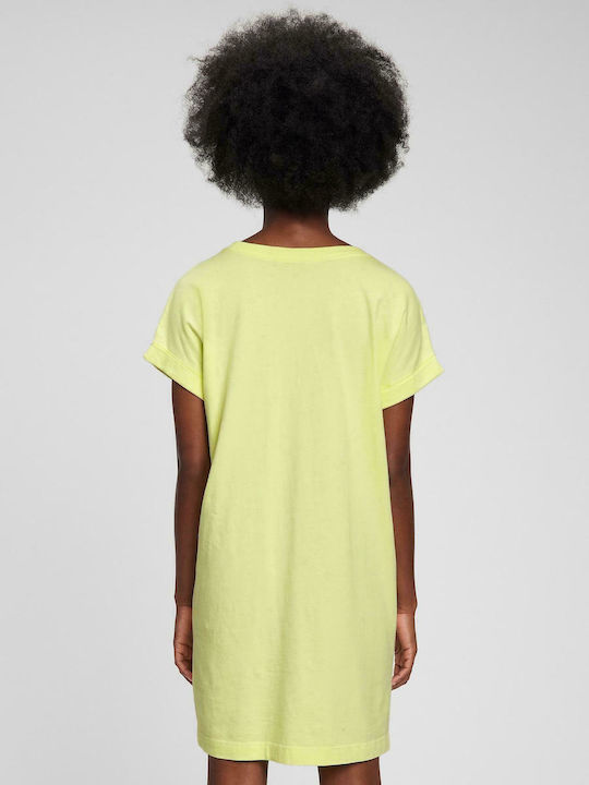 GAP Mini T-Shirt Kleid Gelb