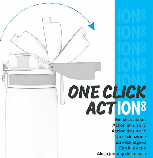 Ion8 Κοάλα Παιδικό Παγούρι Πλαστικό Non Spill Ροζ 600ml