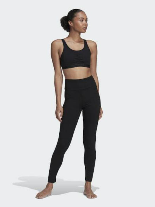 Essentials Yoga Colanți Cropped Talie Înaltă Negri