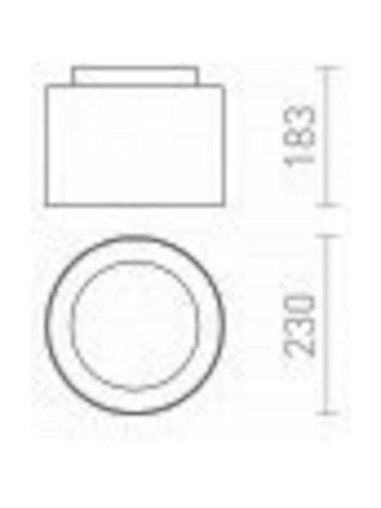 Rendl Light Studio Venice Πλαφονιέρα Οροφής Εξωτερικού Χώρου E27 σε Λευκό Χρώμα R13684