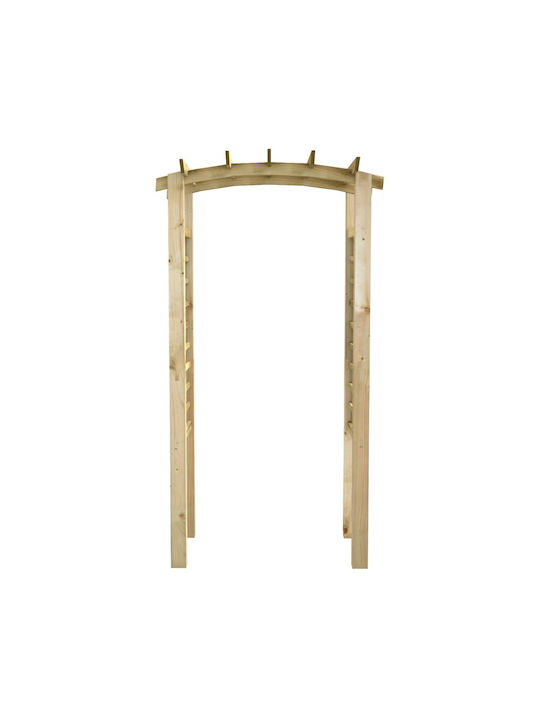 Αψίδα Κήπου από Ξύλο σε Καφέ Χρώμα 110x60x210cm