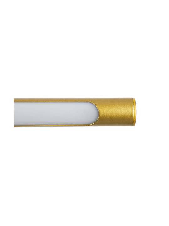 GloboStar Laura Modern Lamp Bathroom with Integrated LED and Natural White Light Gold 60x13cm