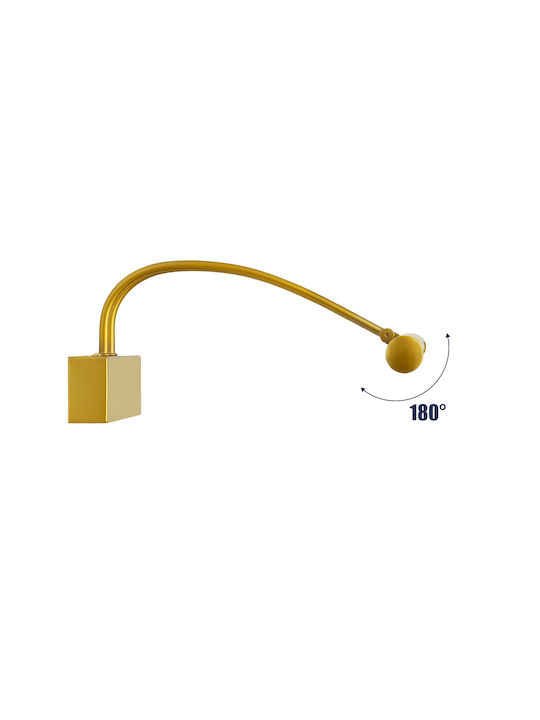 GloboStar Laura Modern Lamp Bathroom with Integrated LED and Natural White Light Gold 60x13cm