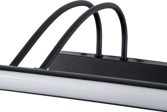 GloboStar Laura Modern Leuchte Badezimmer mit Integrierter LED und Neutralweißes Licht Schwarz 60x13cm