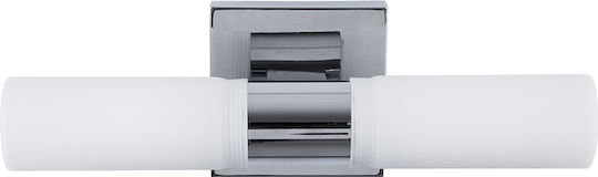 GloboStar Anais Modern Leuchte Badezimmer mit Fassung G9 Silber 34x11cm
