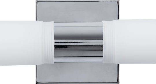 GloboStar Anais Modern Leuchte Badezimmer mit Fassung G9 Silber 34x11cm