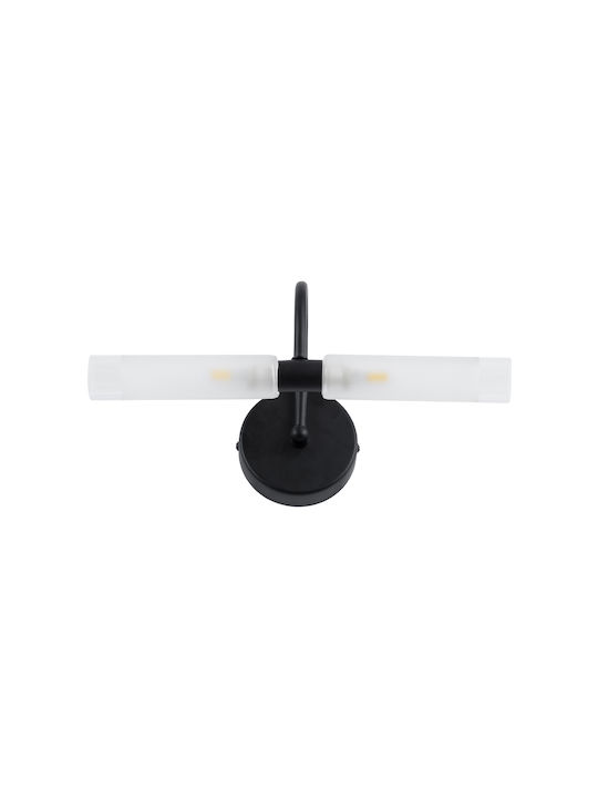 GloboStar Paola Modern Wall Lamp with Socket G9 Black Width 31cm