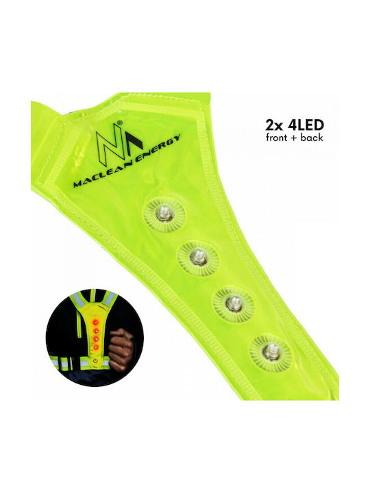 Maclean Energy MCE425 Yellow Cycling Safety Vest