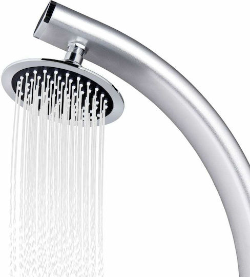 vidaXL Pool Shower from Aluminum 62x62cm Silver