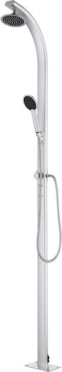 vidaXL Pool Shower from Aluminum 62x62cm Silver