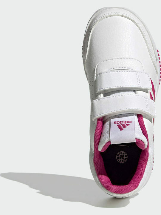 Tensaur Sport Training Hook and Loop Παιδικά Sneakers με Σκρατς Cloud White / Team Real Magenta / Core Black