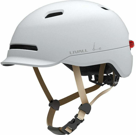 Livall BH51M Helm für Elektro-Roller Groß/57-61 cm in Weiß Farbe