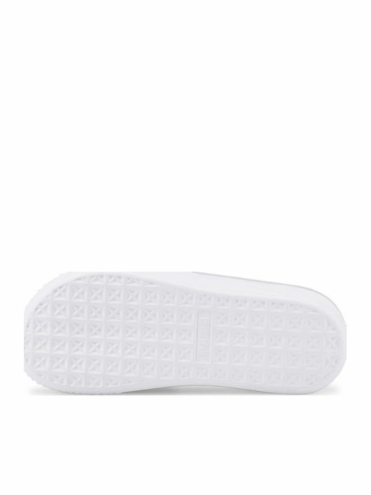 Women's Platform Slides White
