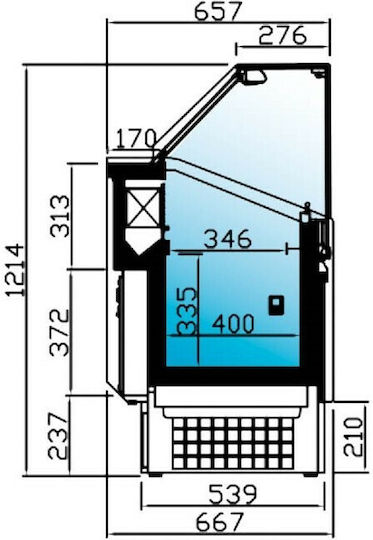 Infrico Ψυγείο Παγωτού VBZ 12S VBZ12S Υ134.5xΠ125xΒ67cm