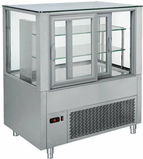 Bambas Frost ΗBF 138 Vitrină încălzită cu cameră 3 Nivele cu Putere 2050W L138 x l70 x Î120 cm