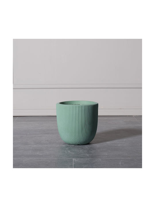 Supergreens Stripe Pot Green 24x24x23cm A-7940-8