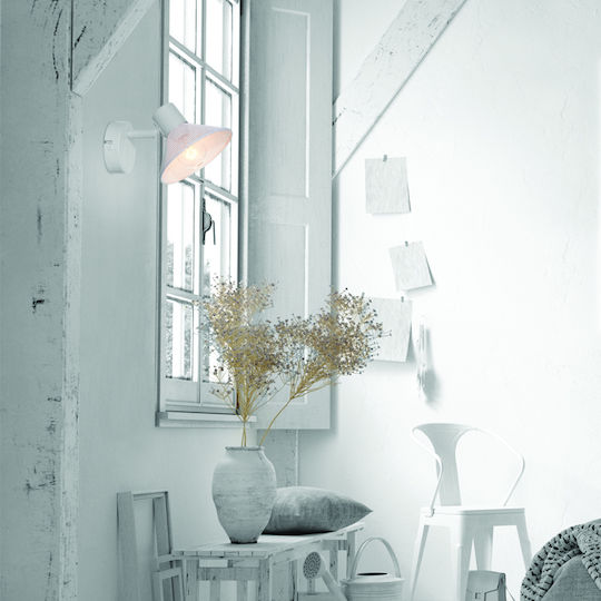 Aca Paloma Classic Lamp Wall with Socket E14 White 13x13x9cm