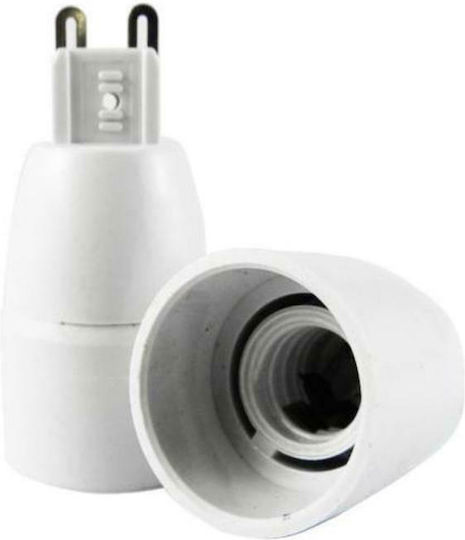 Panafan Adaptor Dulie de la G9 la E14 în culoarea Alb 15-00210