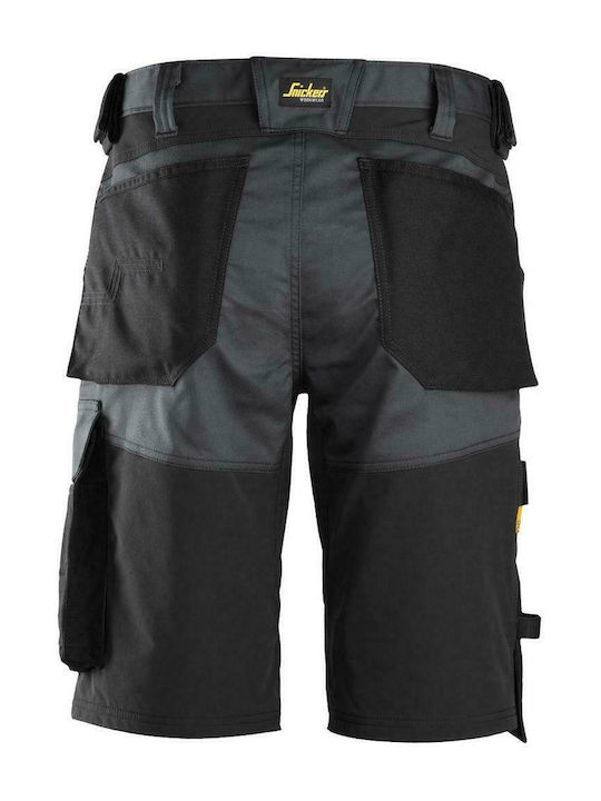 Snickers Workwear Allroundwork Loose Βερμούδα Εργασίας Γκρι
