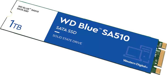 Western Digital Blue SA510 SSD 1TB M.2 Type with SATA III Connection WDS100T3B0B