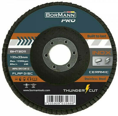 Bormann Pro BHT2014 Thunder-Cut Grinding Disc Inox / Metal 125mm Set 1pcs