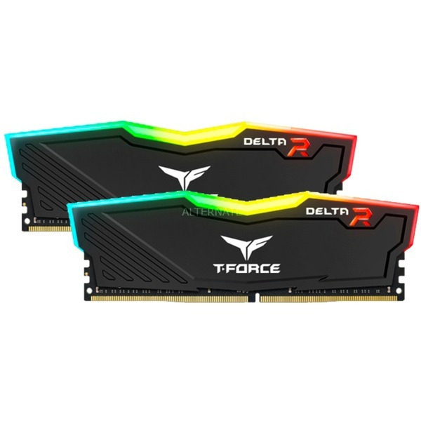 T-FORCE DELTA R RGB 32GB (16GB×2) TeamGroup T-Force Delta RGB 16GB DDR4 RAM cu 2 module (2x8GB) și