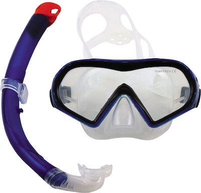 Unigreen Gobby Set Μάσκα Θαλάσσης με Αναπνευστήρα Μπλε