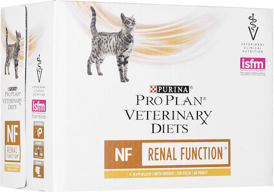 Purina Pro Plan Veterinary Diets NF Υγρή Τροφή για Ενήλικες Γάτες σε Φακελάκι με Κοτόπουλο 10x85gr