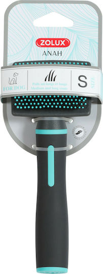 Zolux ANAH Soft Brush Small for Misc Hair Lengths for Coat Grooming Turquoise