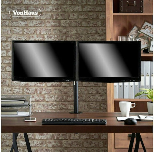 VonHaus Βάση Γραφείου για 2 Οθόνες έως 32" με Βραχίονα (3005116)