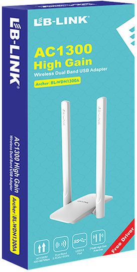 LB-Link BL-WDN1300A Adaptor Rețea USB cu Conexiune Wireless Wi-Fi 1300Mbps