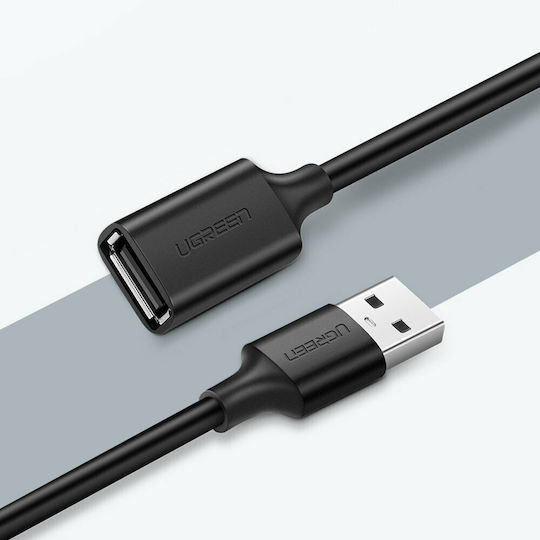 Ugreen USB 2.0 Cable USB-A male - USB-A female Μαύρο 0.5m (10313)