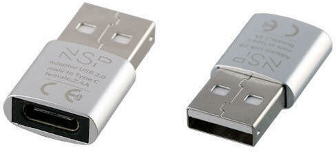 NSP Converter USB-A male to USB-C female Silver Silver 1pcs